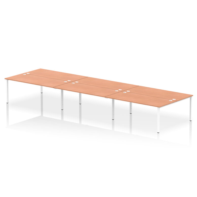 impulse b2b bench desk 6 person
