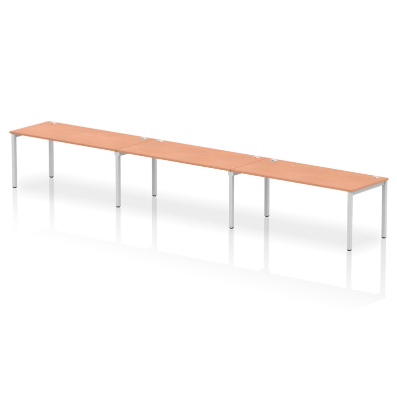 impulse single row bench desk 3 person