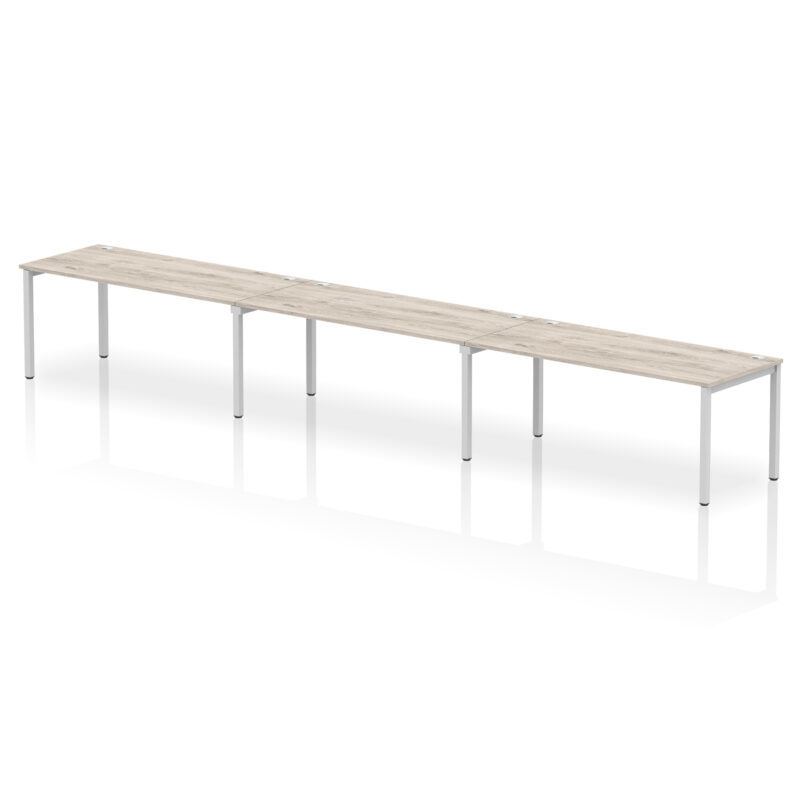 impulse single row bench desk 3 person