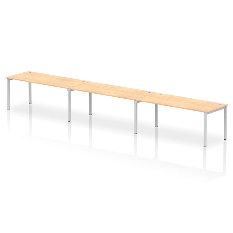 impulse single row bench desk 3 person