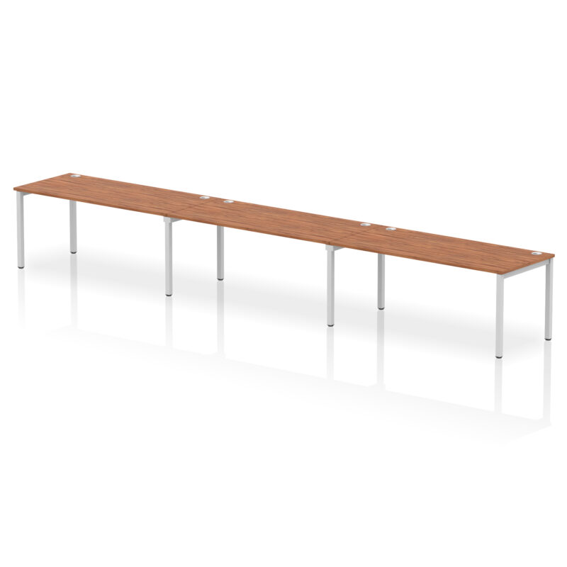 impulse single row bench desk 3 person