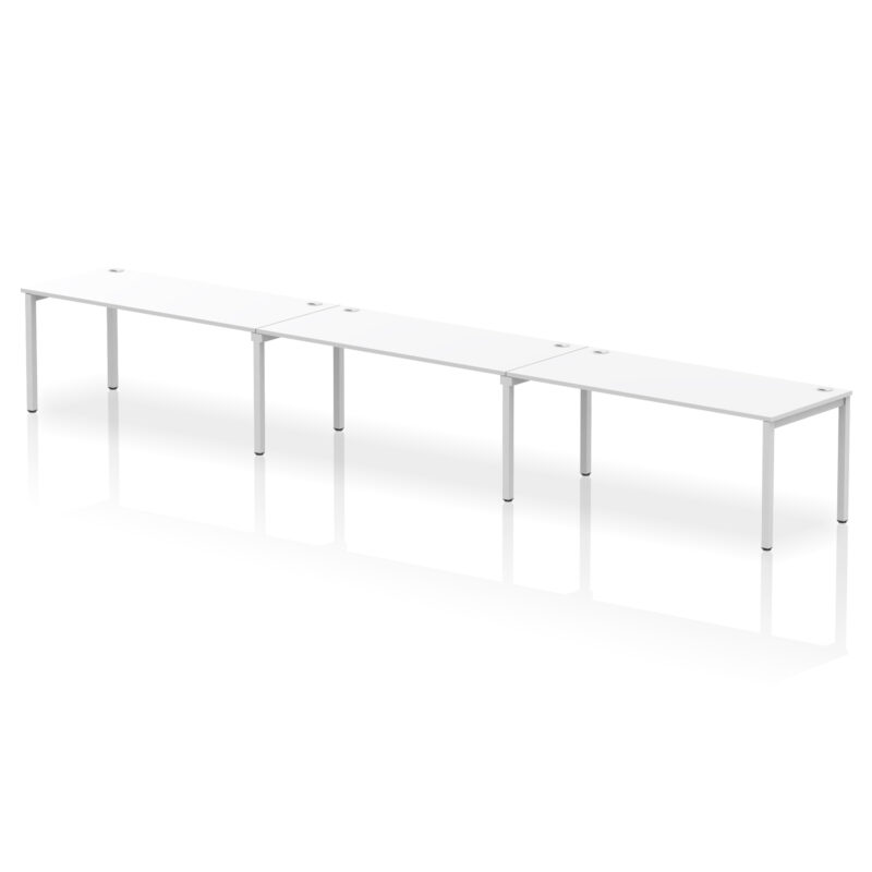 impulse single row bench desk 3 person