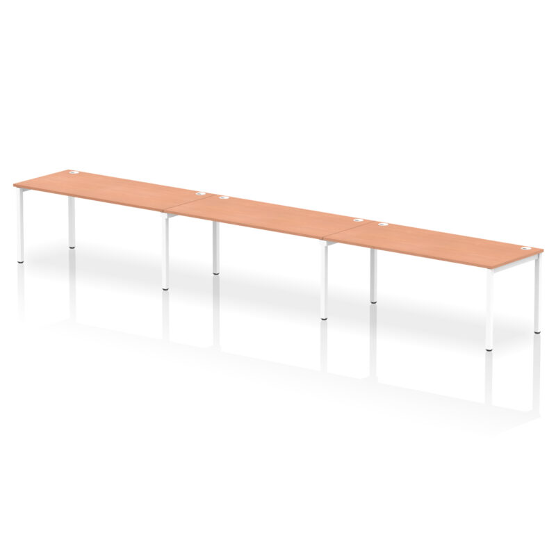 impulse single row bench desk 3 person