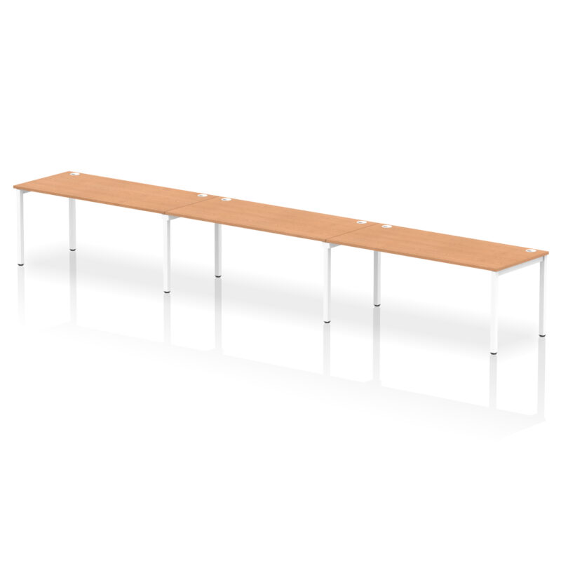 impulse single row bench desk 3 person