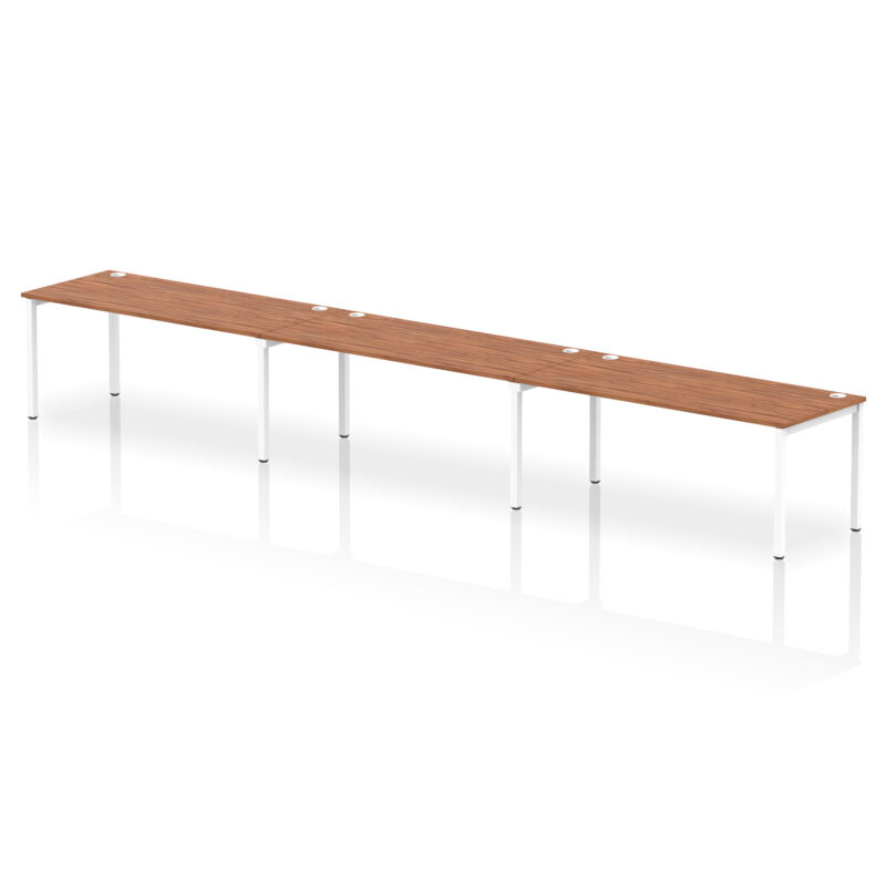impulse single row bench desk 3 person