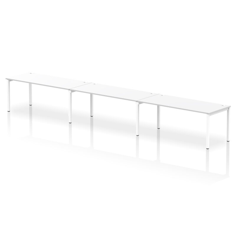 impulse single row bench desk 3 person