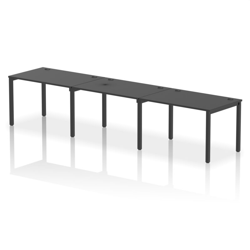impulse single row bench desk 3 person