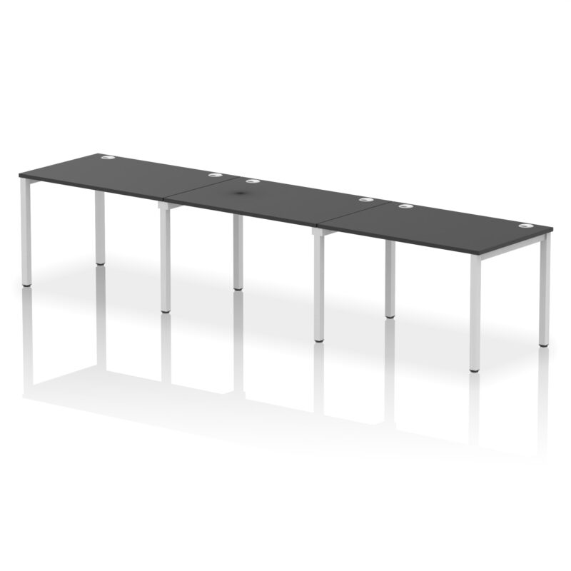 impulse single row bench desk 3 person