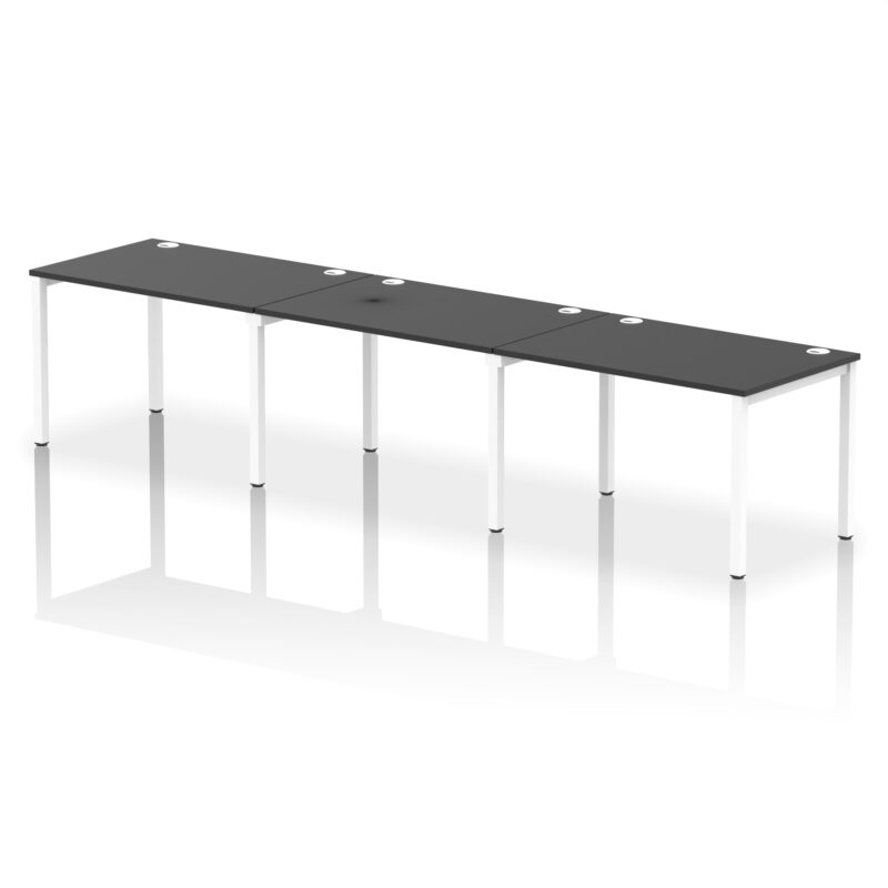 impulse single row bench desk 3 person