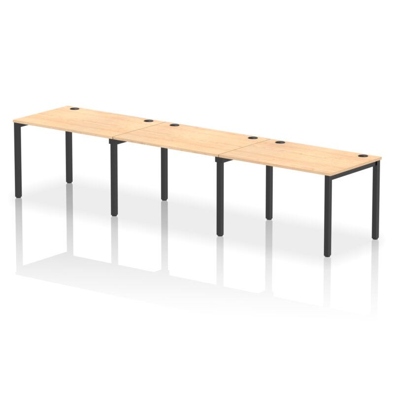 impulse single row bench desk 3 person