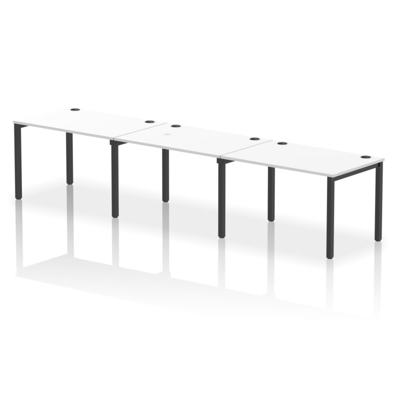 impulse single row bench desk 3 person