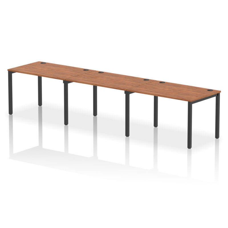 impulse single row bench desk 3 person