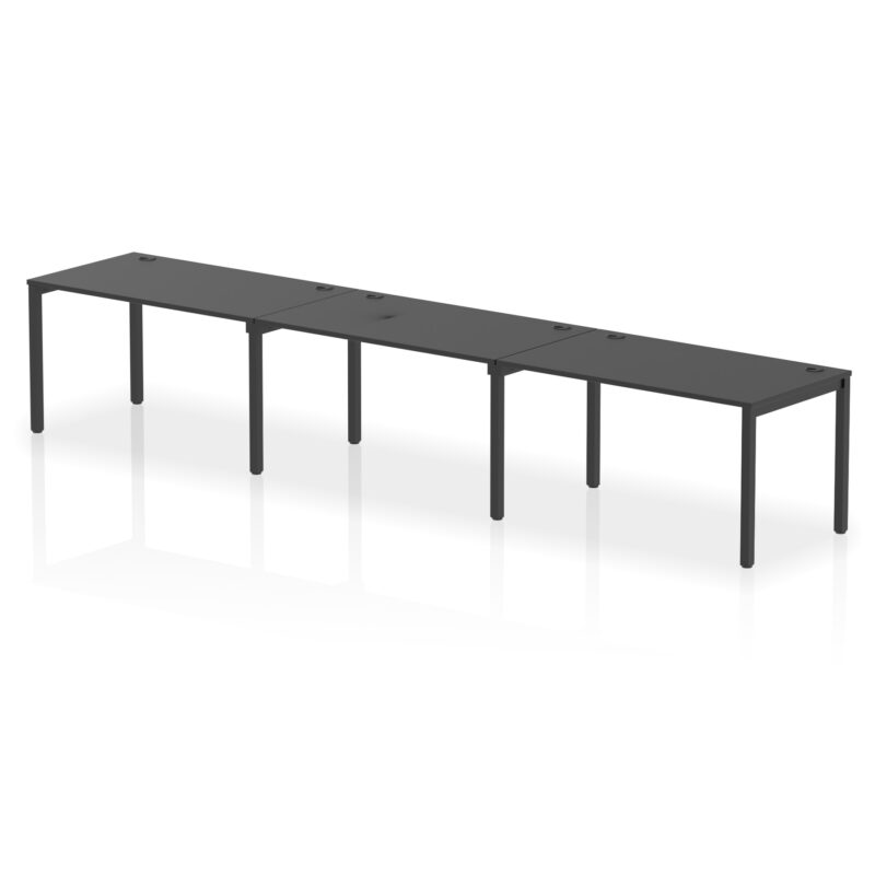 impulse single row bench desk 3 person