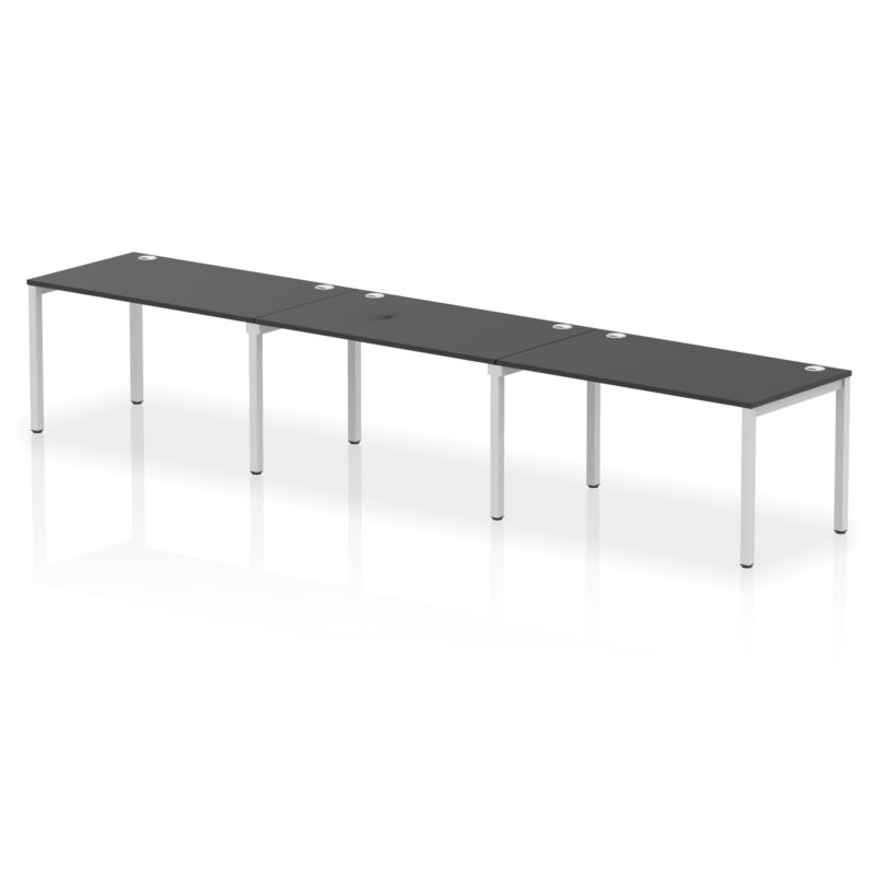 impulse single row bench desk 3 person