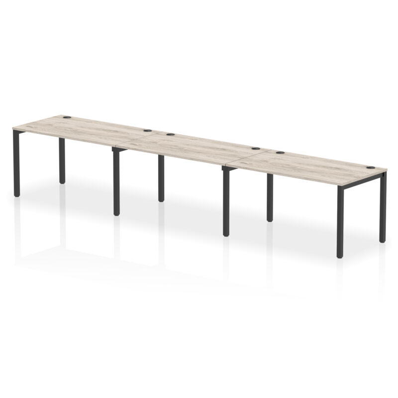 impulse single row bench desk 3 person
