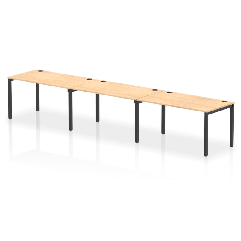 impulse single row bench desk 3 person