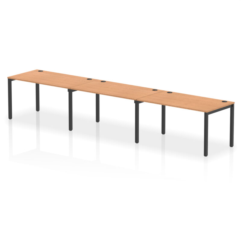 impulse single row bench desk 3 person