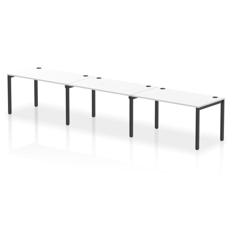 impulse single row bench desk 3 person