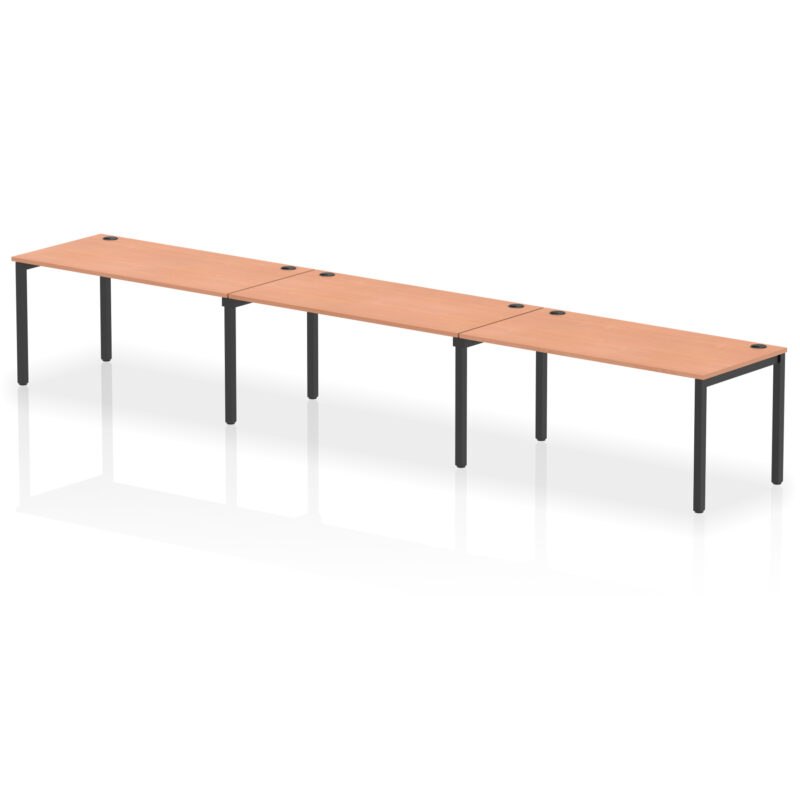impulse single row bench desk 3 person