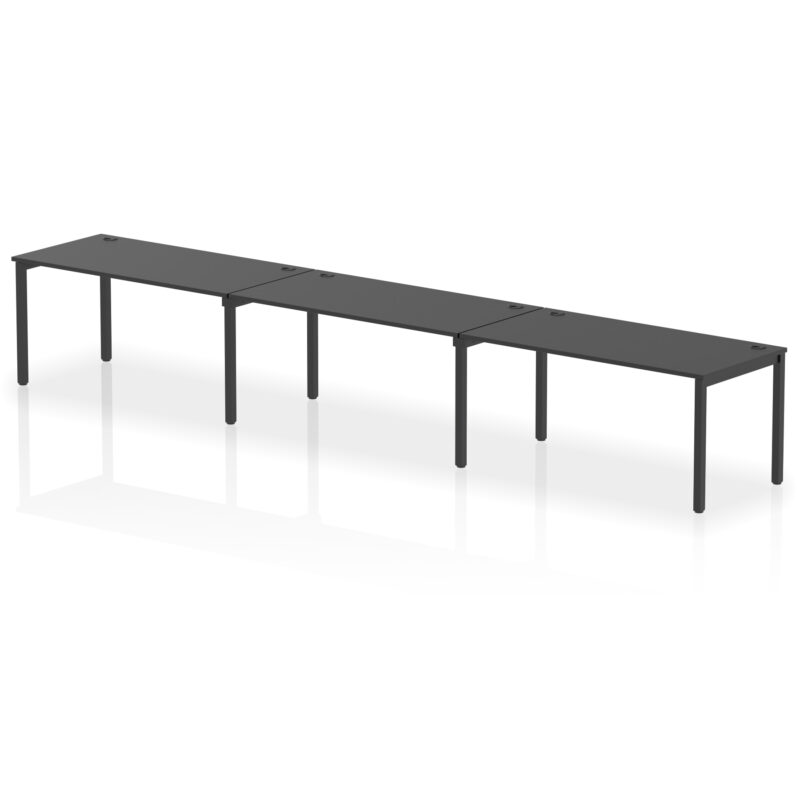 impulse single row bench desk 3 person