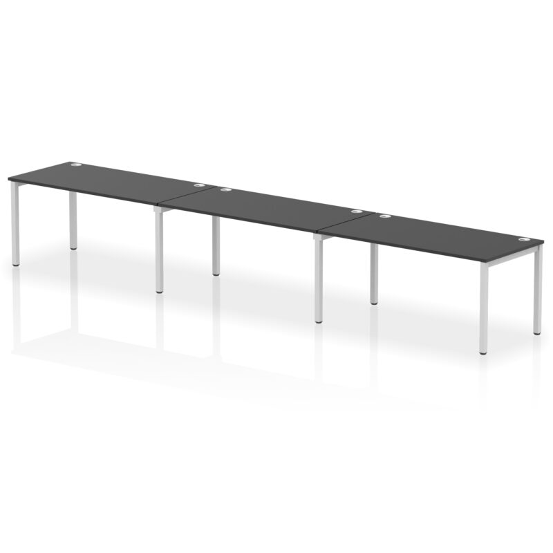 impulse single row bench desk 3 person