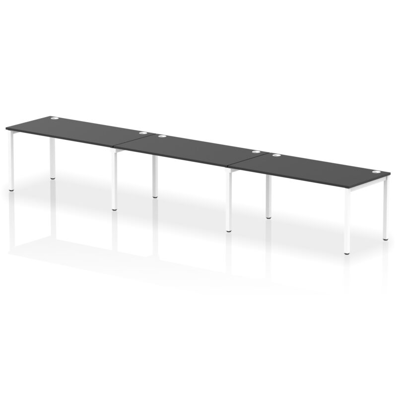 impulse single row bench desk 3 person