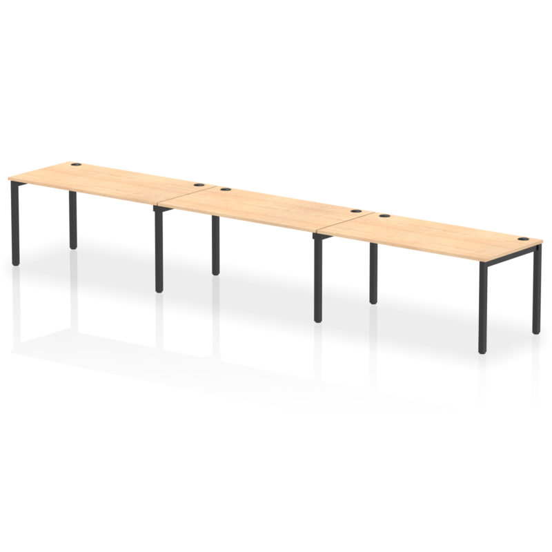impulse single row bench desk 3 person