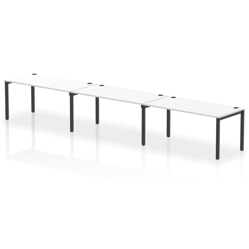 impulse single row bench desk 3 person