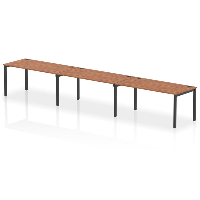 impulse single row bench desk 3 person