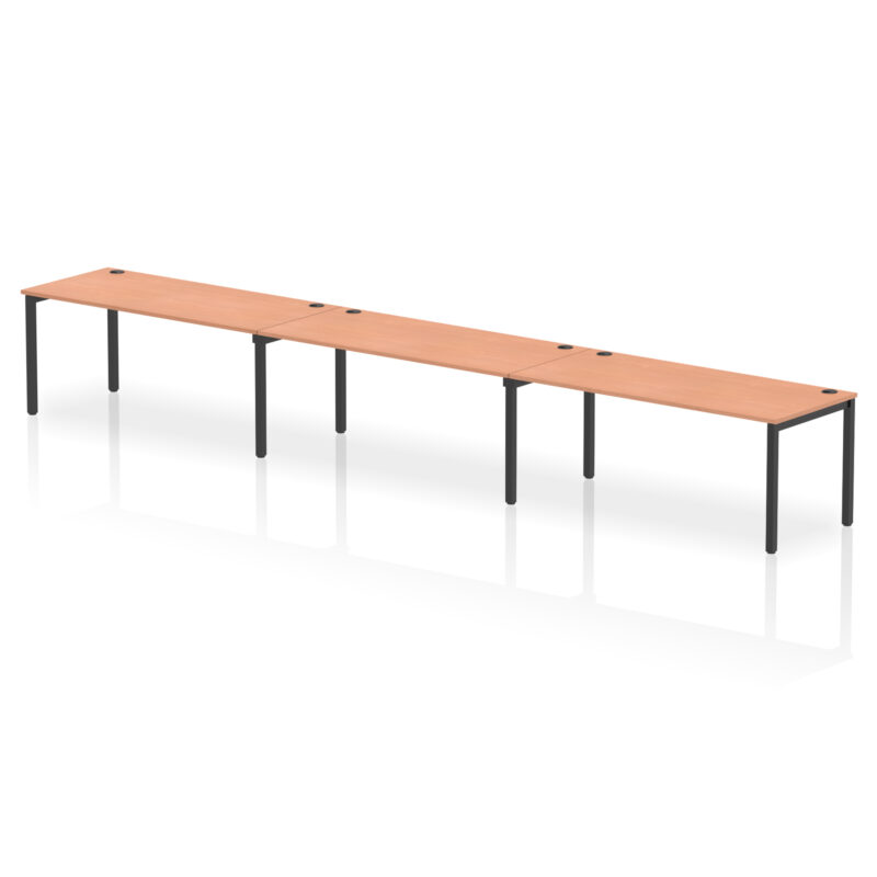 impulse single row bench desk 3 person