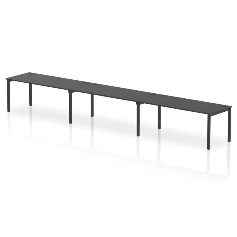 impulse single row bench desk 3 person