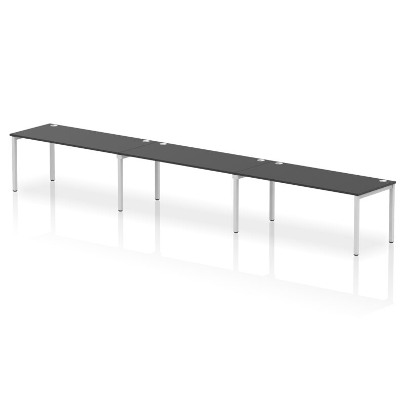 impulse single row bench desk 3 person