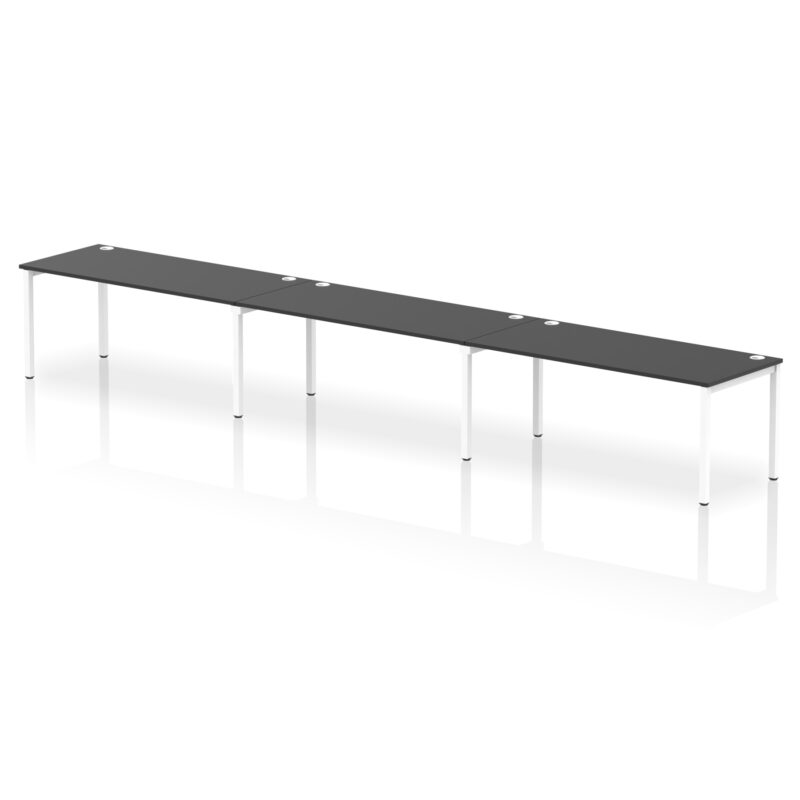 impulse single row bench desk 3 person