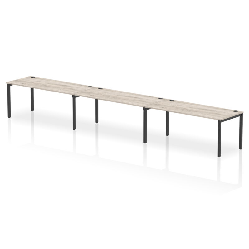 impulse single row bench desk 3 person