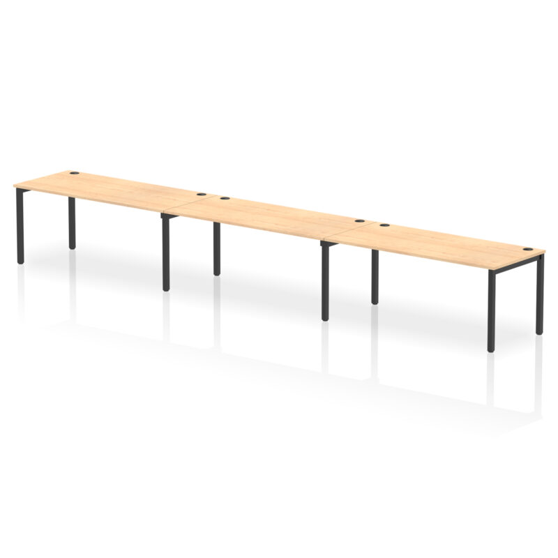 impulse single row bench desk 3 person