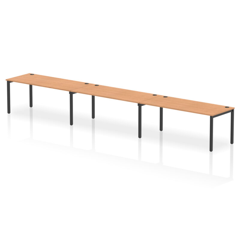 impulse single row bench desk 3 person
