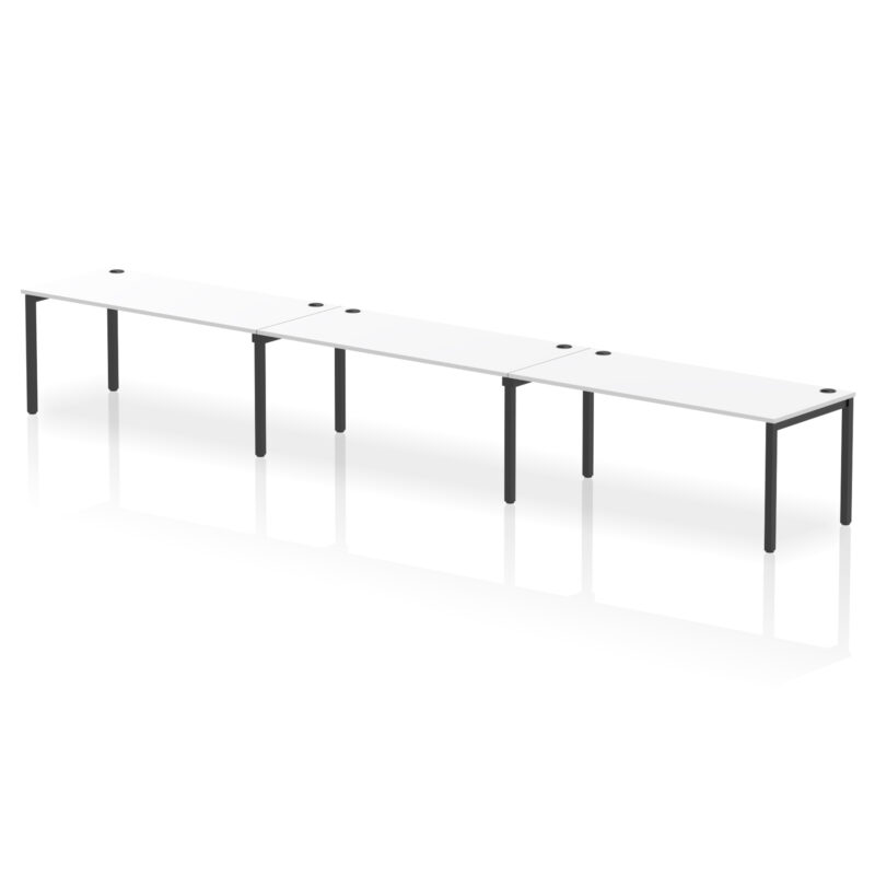 impulse single row bench desk 3 person