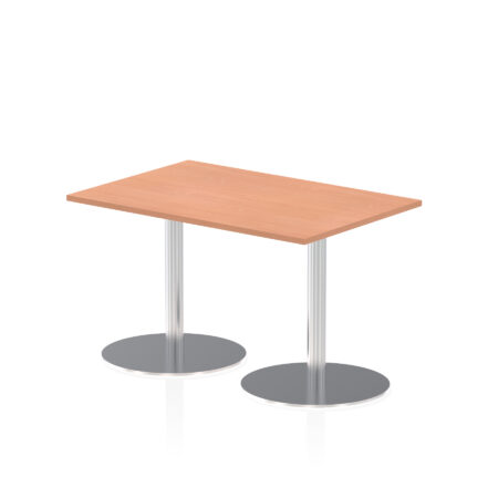 italia rectangular poseur table silver leg