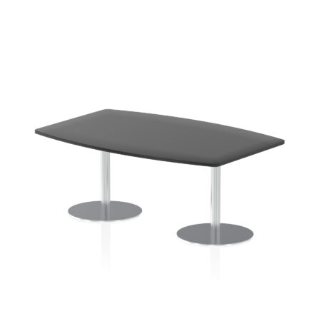 italia high gloss boardroom table silver leg
