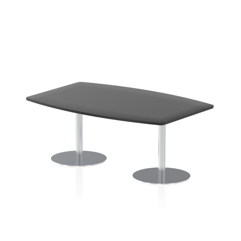 italia high gloss boardroom table silver leg