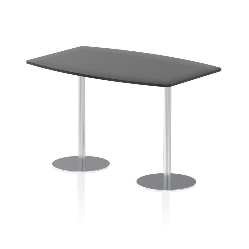 italia high gloss boardroom table silver leg