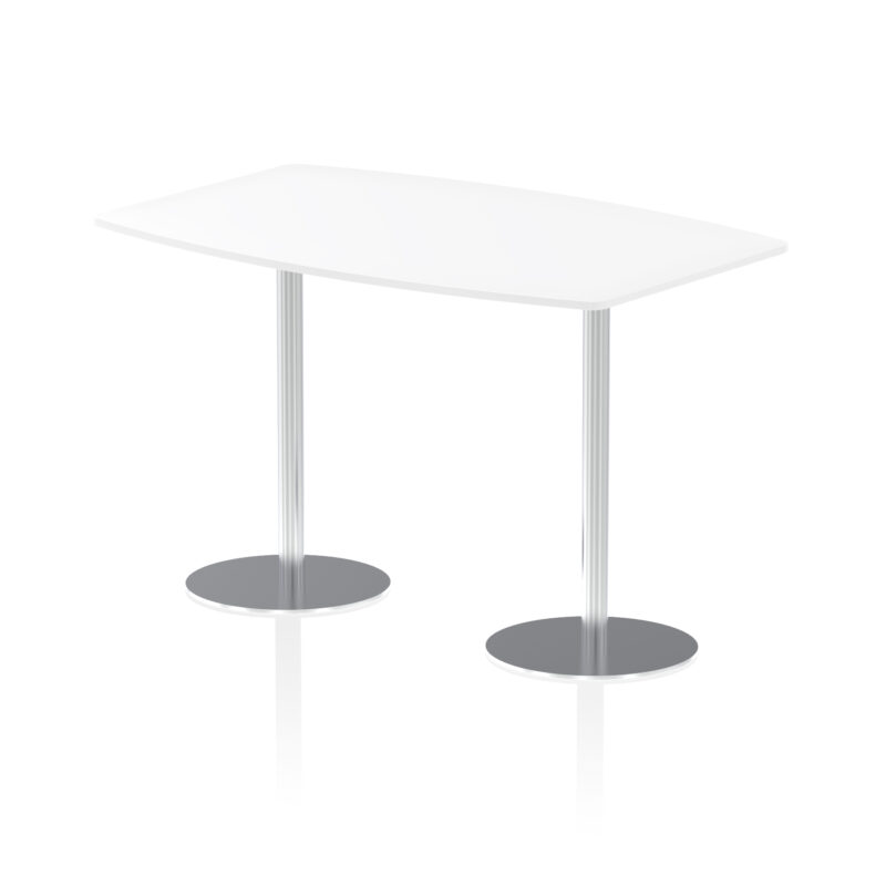 italia high gloss boardroom table silver leg