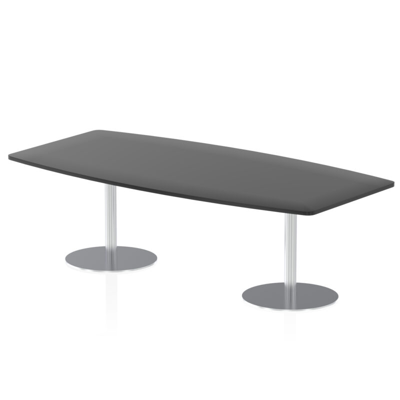 italia high gloss boardroom table silver leg