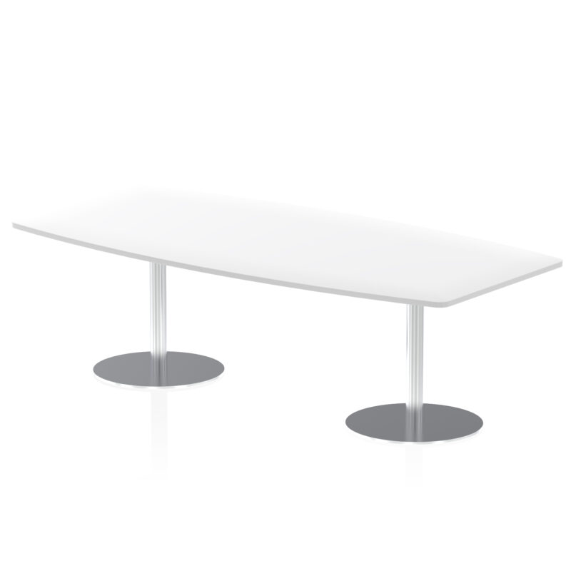 italia high gloss boardroom table silver leg