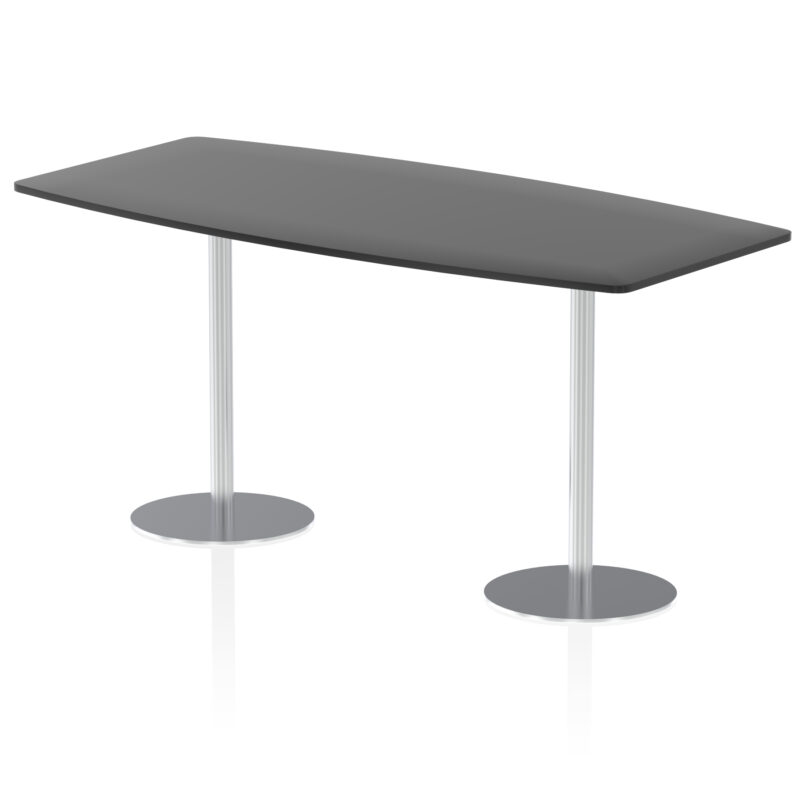 italia high gloss boardroom table silver leg
