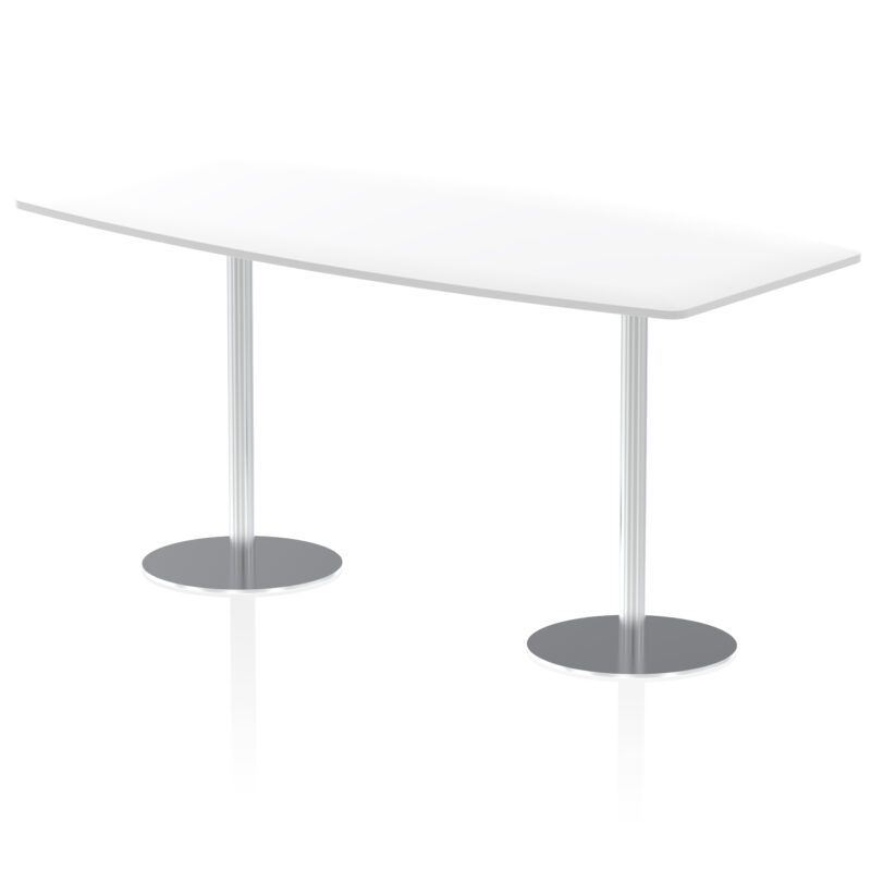 italia high gloss boardroom table silver leg