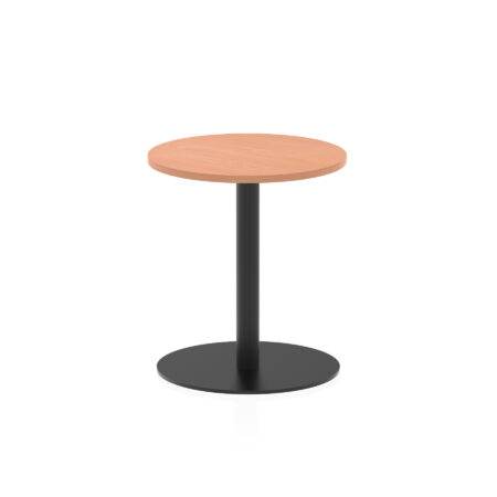 italia round poseur table black leg