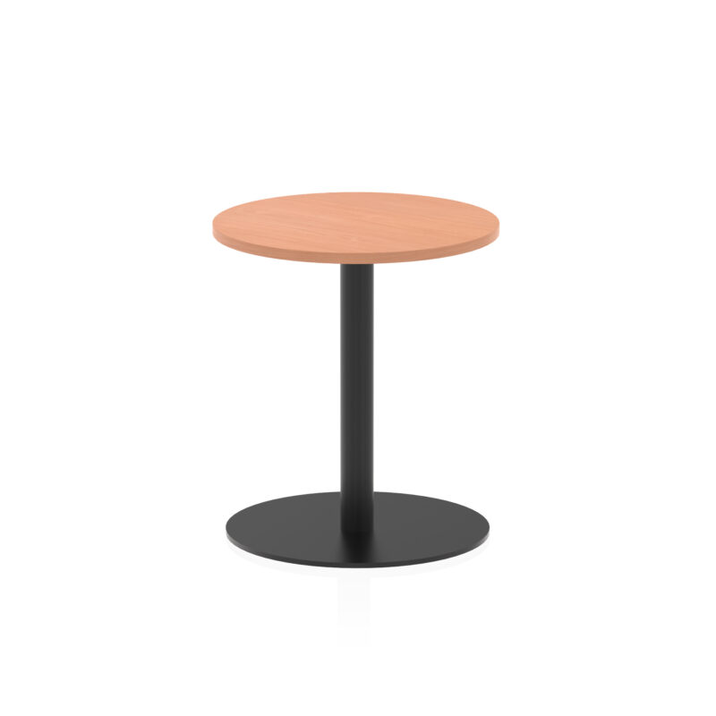 italia round poseur table black leg