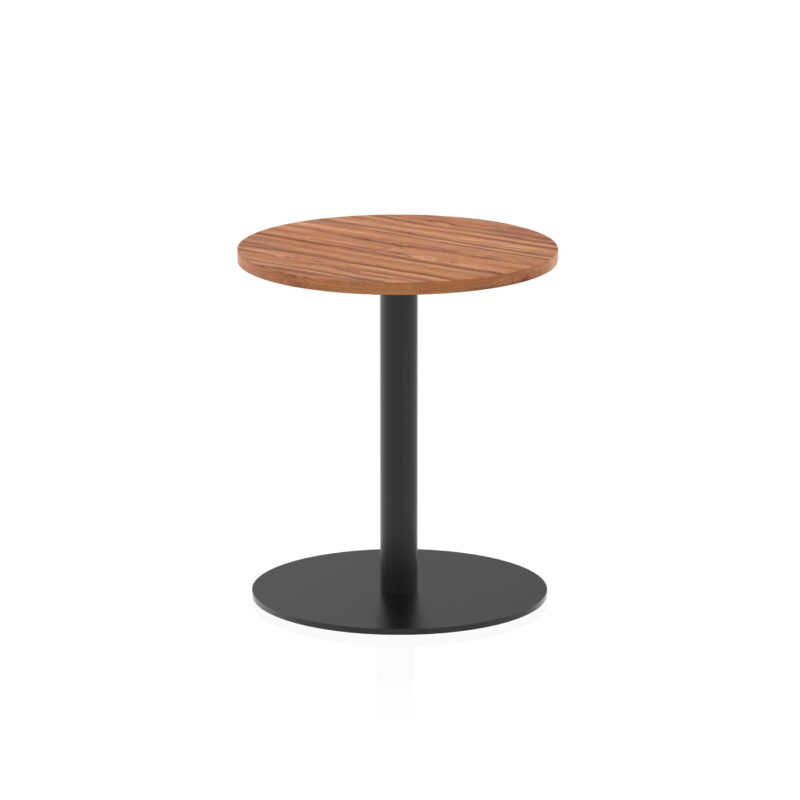 italia round poseur table black leg
