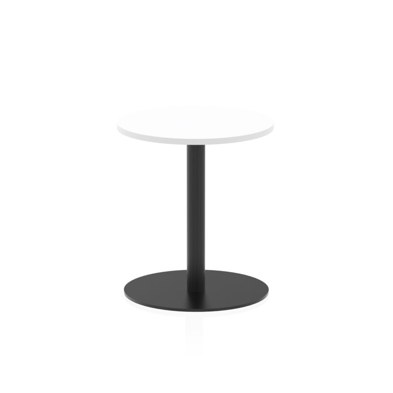 italia round poseur table black leg